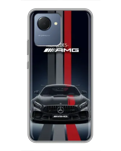 Чехол для Realme NARZO 50i Prime с картинкой «Mercedes — белый карбон» Чехол для Realme NARZO 50i Prime с картинкой «Mercedes — белый карбон»