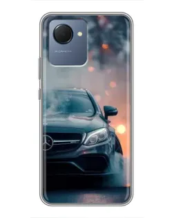 Чехол для Realme NARZO 50i Prime с картинкой «Mercedes — ночной город» Чехол для Realme NARZO 50i Prime с картинкой «Mercedes — ночной город»