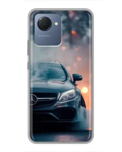 Чехол для Realme NARZO 50i Prime с картинкой «Mercedes — ночной город» Чехол для Realme NARZO 50i Prime с картинкой «Mercedes — ночной город»