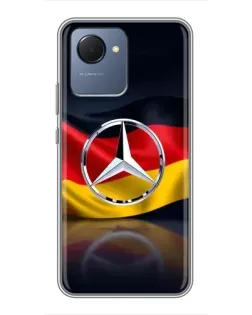 Чехол для Realme NARZO 50i Prime с картинкой «Mercedes — флаг Германии»