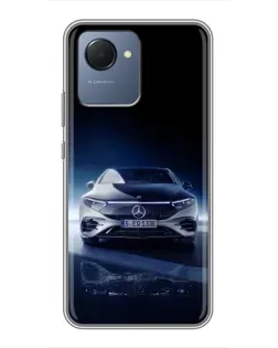Чехол для Realme NARZO 50i Prime с картинкой «Ночной Mercedes EQ»