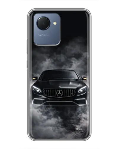 Чехол для Realme NARZO 50i Prime с картинкой «Mercedes в дыму» Чехол для Realme NARZO 50i Prime с картинкой «Mercedes в дыму»