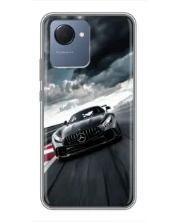 Чехол для Realme NARZO 50i Prime с картинкой «Гоночный Mercedes AMG»