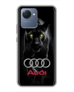 Чехол для Realme NARZO 50i Prime с картинкой «Пантера и Audi»