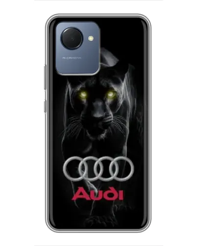 Чехол для Realme NARZO 50i Prime с картинкой «Пантера и Audi»