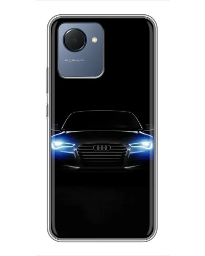 Чехол для Realme NARZO 50i Prime с картинкой «Audi в неоне»