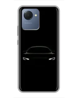 Чехол для Realme NARZO 50i Prime с картинкой «Взгляд Audi в темноте»