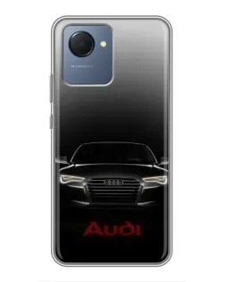 Чехол для Realme NARZO 50i Prime с картинкой «Audi — градиентный контур»