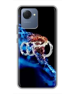 Чехол для Realme NARZO 50i Prime с картинкой «Энергия лого Audi»
