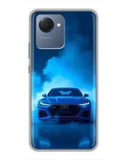 Чехол для Realme NARZO 50i Prime с картинкой «Audi — голубая энергия»
