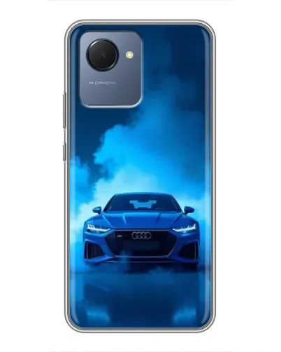 Чехол для Realme NARZO 50i Prime с картинкой «Audi — голубая энергия»