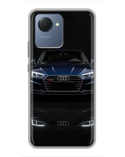 Чехол для Realme NARZO 50i Prime с картинкой «Audi — ночное отражение»