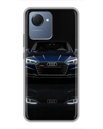 Чехол для Realme NARZO 50i Prime с картинкой «Audi — ночное отражение»