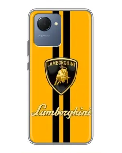 Чехол для Realme NARZO 50i Prime с картинкой «Lamborghini Stripe желтый»