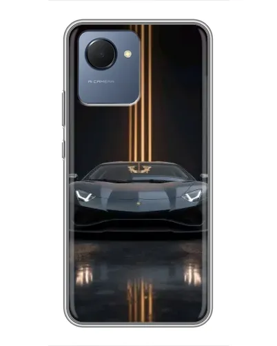 Чехол для Realme NARZO 50i Prime с картинкой «Lamborghini золотые линии» Чехол для Realme NARZO 50i Prime с картинкой «Lamborghini золотые линии»