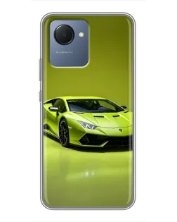 Чехол для Realme NARZO 50i Prime с картинкой «Салатовый Lamborghini Huracan»