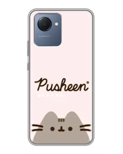 Чехол для Realme NARZO 50i Prime с картинкой «Pusheen логотип»