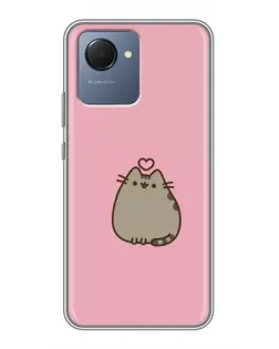 Чехол для Realme NARZO 50i Prime с картинкой «Pusheen сердце»