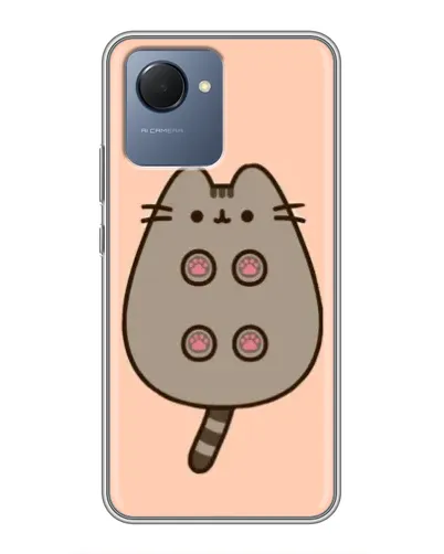 Чехол для Realme NARZO 50i Prime с картинкой «Пушин пузиком кверху»
