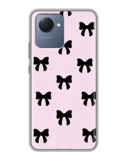 Чехол для Realme NARZO 50i Prime с картинкой «Черные банты Coquette»