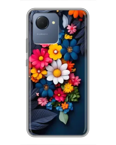 Чехол для Realme NARZO 50i Prime с картинкой «Цветочная феерия»