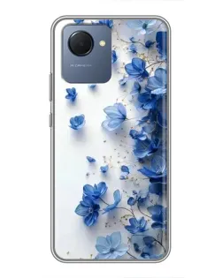 Чехол для Realme NARZO 50i Prime с картинкой «Голубой цветочный каскад» Чехол для Realme NARZO 50i Prime с картинкой «Голубой цветочный каскад»