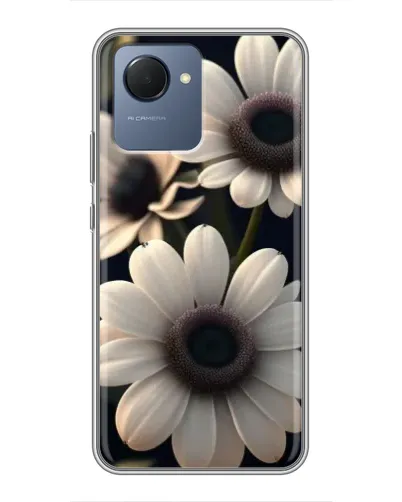 Чехол для Realme NARZO 50i Prime с картинкой «Белые маргаритки макро»