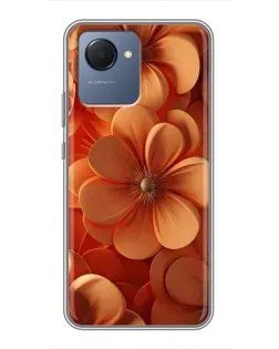 Чехол для Realme NARZO 50i Prime с картинкой «Оранжевый макро цветок» Чехол для Realme NARZO 50i Prime с картинкой «Оранжевый макро цветок»