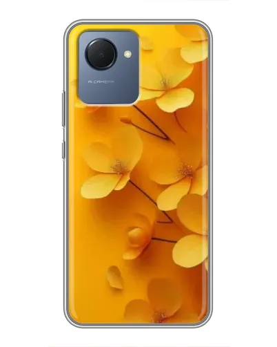 Чехол для Realme NARZO 50i Prime с картинкой «Золотые лепестки»