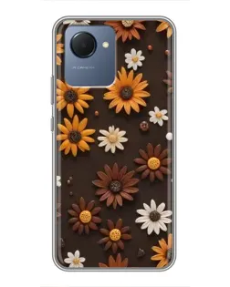 Чехол для Realme NARZO 50i Prime с картинкой «Узор из маленьких подсолнухов» Чехол для Realme NARZO 50i Prime с картинкой «Узор из маленьких подсолнухов»