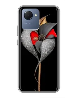 Чехол для Realme NARZO 50i Prime с картинкой «Серебряный фантазийный цветок» Чехол для Realme NARZO 50i Prime с картинкой «Серебряный фантазийный цветок»