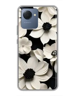 Чехол для Realme NARZO 50i Prime с картинкой «Объемные белые цветы» Чехол для Realme NARZO 50i Prime с картинкой «Объемные белые цветы»