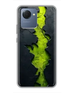 Чехол для Realme NARZO 50i Prime с картинкой «Салатовый разлом скалы» Чехол для Realme NARZO 50i Prime с картинкой «Салатовый разлом скалы»
