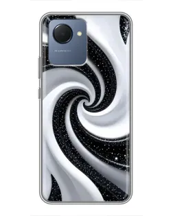 Чехол для Realme NARZO 50i Prime с картинкой «Черно-белая спираль» Чехол для Realme NARZO 50i Prime с картинкой «Черно-белая спираль»