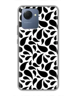 Чехол для Realme NARZO 50i Prime с картинкой «Контрастные черные капли»
