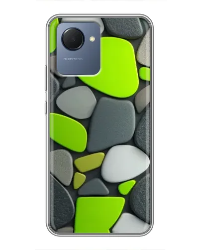 Чехол для Realme NARZO 50i Prime с картинкой «Яркая неоновая галька»