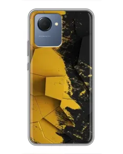 Чехол для Realme NARZO 50i Prime с картинкой «Золотые осколки геометрии»