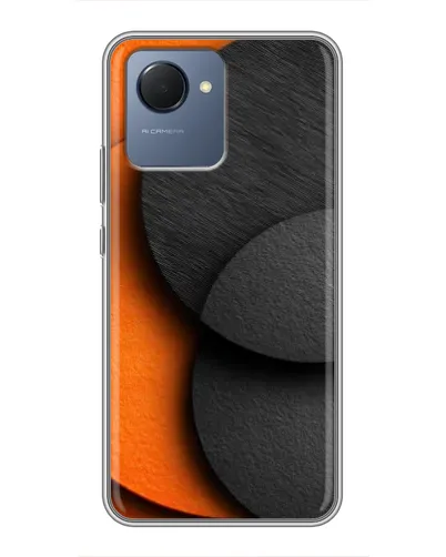 Чехол для Realme NARZO 50i Prime с картинкой «Геометрия оранжевых кругов»