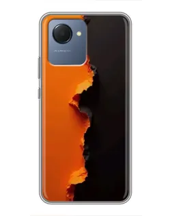 Чехол для Realme NARZO 50i Prime с картинкой «Оранжевый разлом»