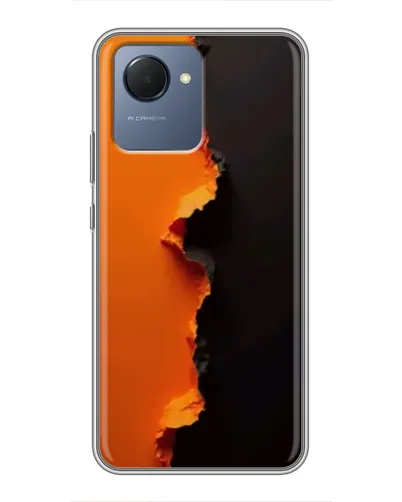 Чехол для Realme NARZO 50i Prime с картинкой «Оранжевый разлом»