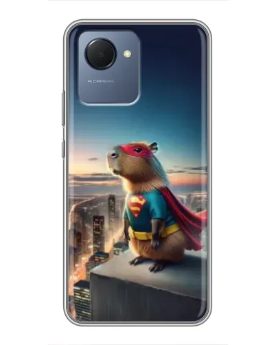 Чехол для Realme NARZO 50i Prime с картинкой «Капи-мен супергерой» Чехол для Realme NARZO 50i Prime с картинкой «Капи-мен супергерой»