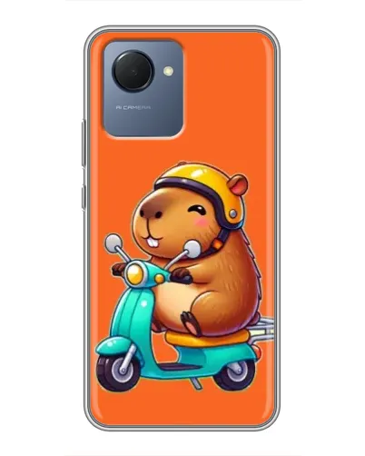 Чехол для Realme NARZO 50i Prime с картинкой «Капибара на скутере» Чехол для Realme NARZO 50i Prime с картинкой «Капибара на скутере»