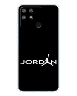 Чехол для Realme NARZO 80 Lite 4G с картинкой «Jordan White Logo»
