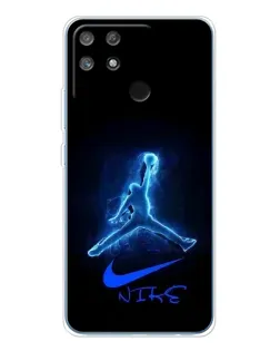Чехол для Realme NARZO 80 Lite 4G с картинкой «Jordan Neon Blue»