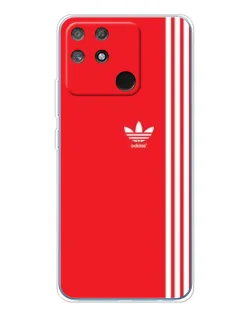 Чехол для Realme NARZO 80 Lite 4G с картинкой «Красный минимализм Adidas»