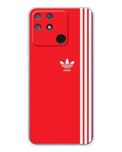 Чехол для Realme NARZO 80 Lite 4G с картинкой «Красный минимализм Adidas»