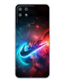 Чехол для Realme NARZO 80 Lite 4G с картинкой «Огненный логотип Nike»