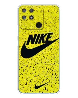 Чехол для Realme NARZO 80 Lite 4G с картинкой «Желтый текстурный Nike»