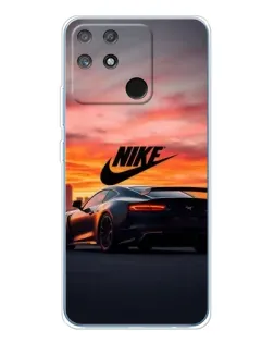Чехол для Realme NARZO 80 Lite 4G с картинкой «Nike и суперкар»