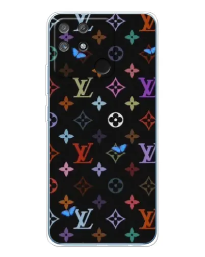 Чехол для Realme NARZO 80 Lite 4G с картинкой «Цветная монограмма LV»